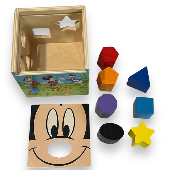 Disney Baby‎ Mickey Mouse Wooden Shape Sorting Cube, Melissa & Doug - Picture 8 of 10